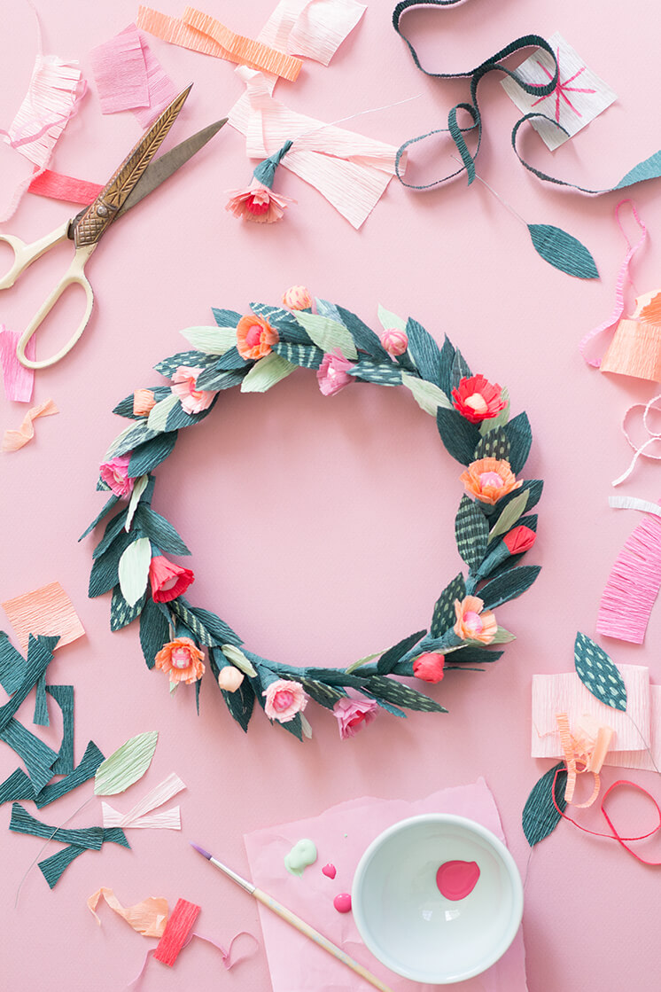 How To Make Paper spring floral crown With Fake Flowers DIY Flower Crown Ideas