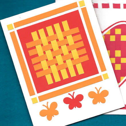 How to Make Paper Weaving Greeting Cards Design