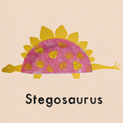 How To Make Stegosaurus Dinosaur Using Paper Plate