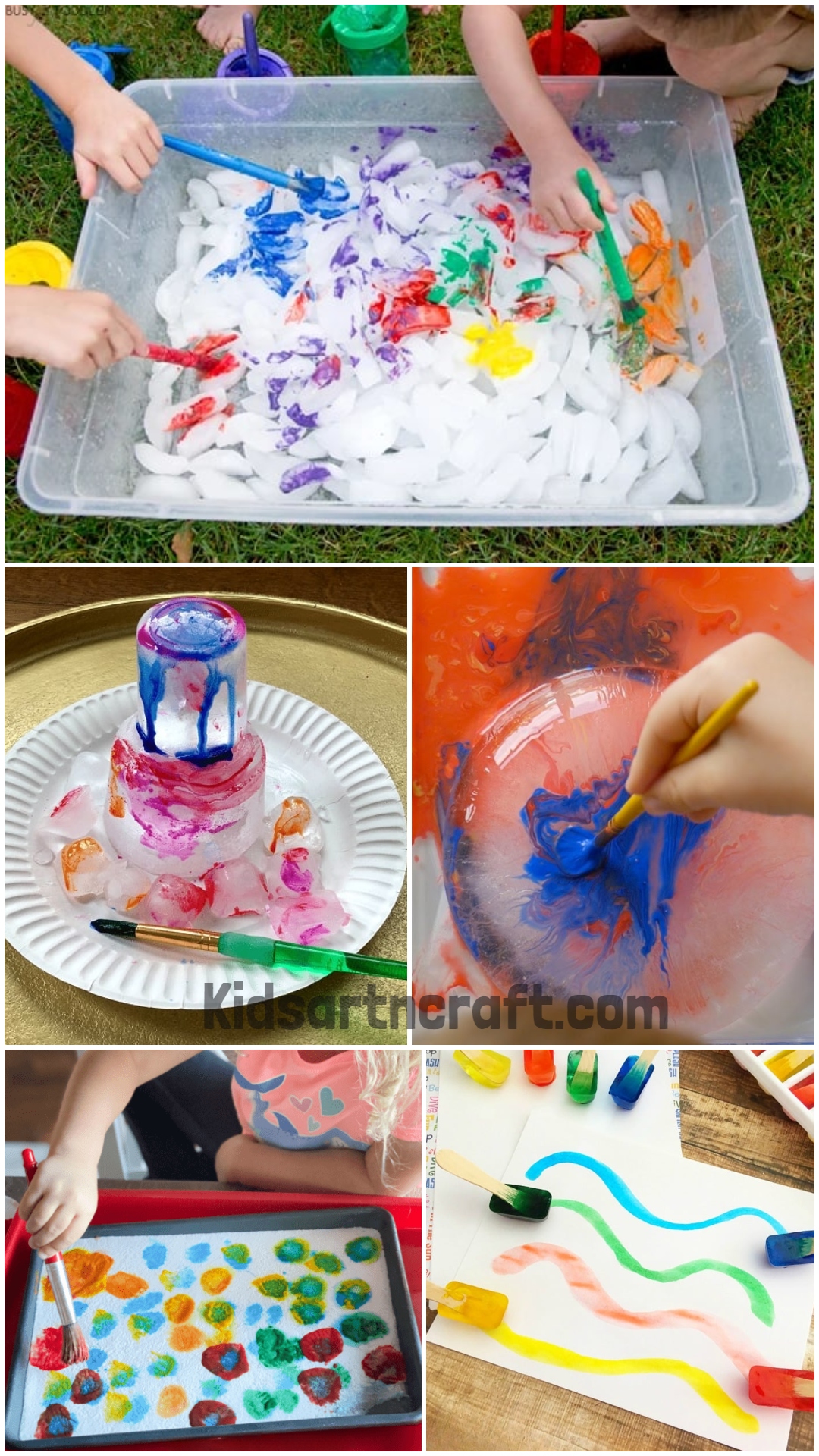Ice Painting Ideas For Toddlers Kids Art & Craft