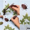 Ladybug Art & Craft Using Leaves