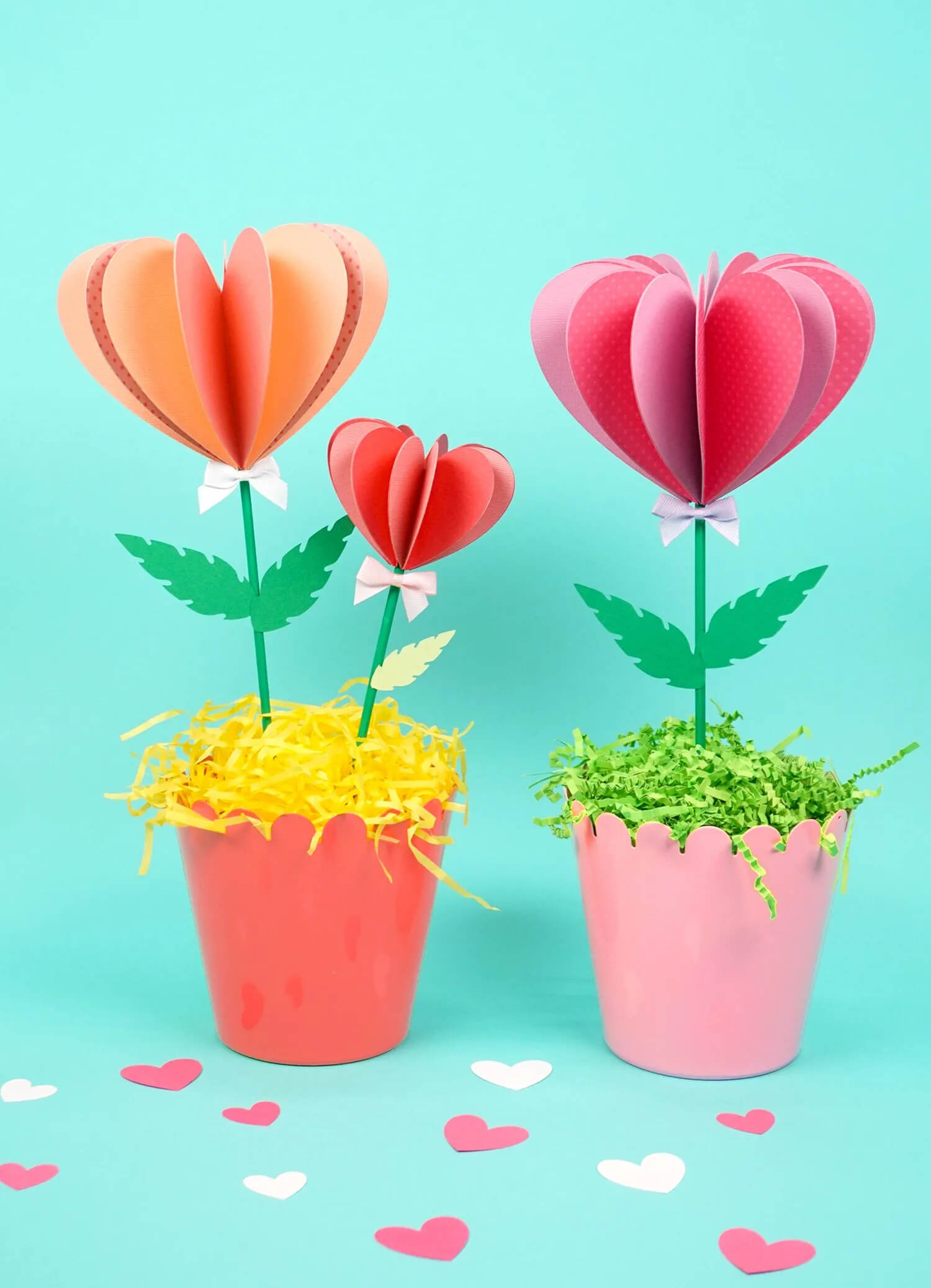 Last Minute Heart Paper Flowers Gift Craft For Valentine's Day
