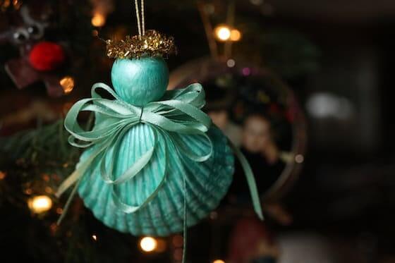 Lovely Blue Seashell Angel Ornament Craft For KidsSeashell Angel Ornament for Kids to Make