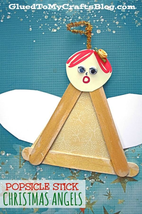 Lovely Ice Popsicle Angle Craft For ToddlersAmazing Angel Crafts Using Popsicle Stick