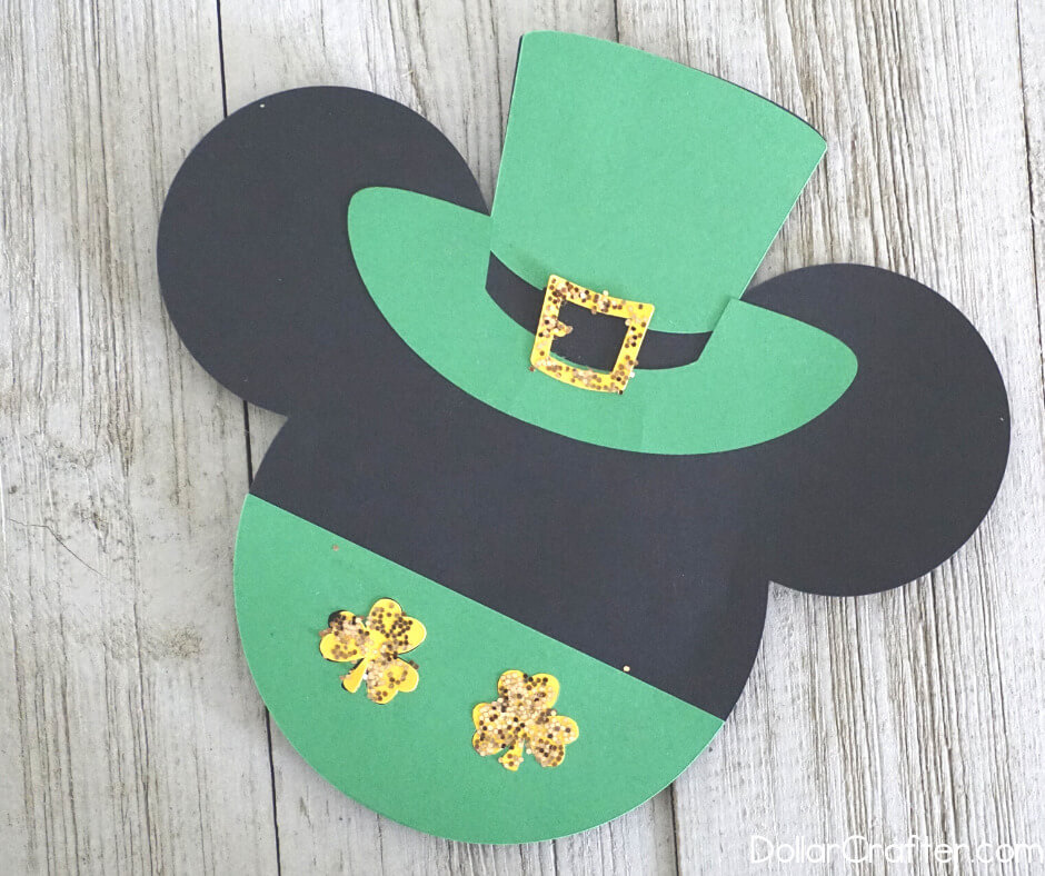 Mickey Mouse Paper Craft Idea For St. Patricks Day Using Cricut Machine