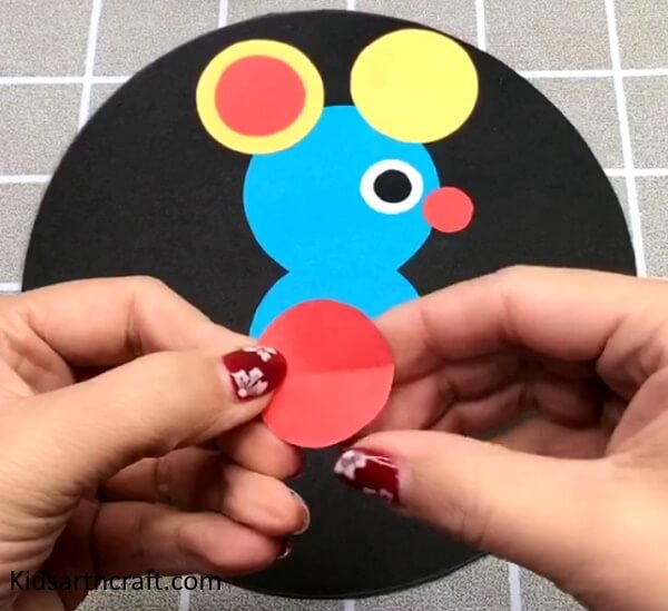 Step By Step Crafting Idea Of Mouse With Paper Circles For Kindergarteners