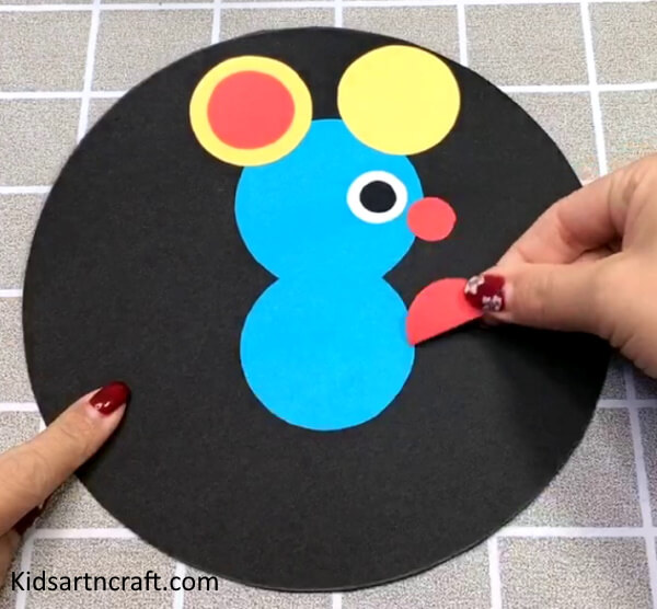 Easy To Make Mouse Using Paper Circles: Craft Idea For Kindergarteners 