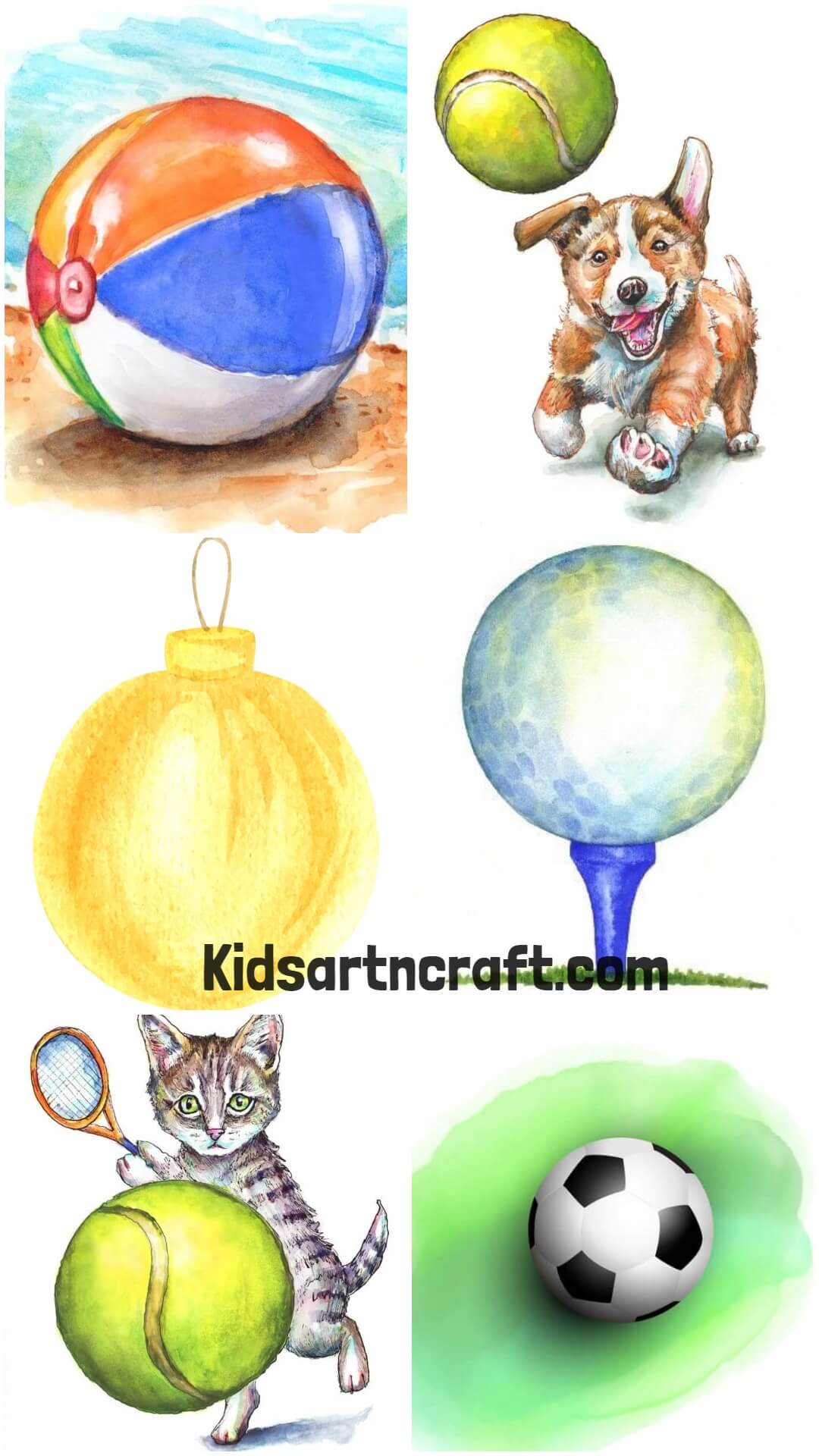 Painting Balls With Watercolor 