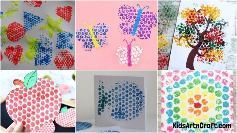 Painting Hacks With Bubble Wrap - Kids Art & Craft
