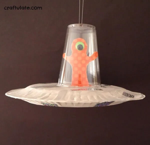 Paper Plate Alien Spaceship: Space Craft for KidsAlien Craft Ideas for Kids