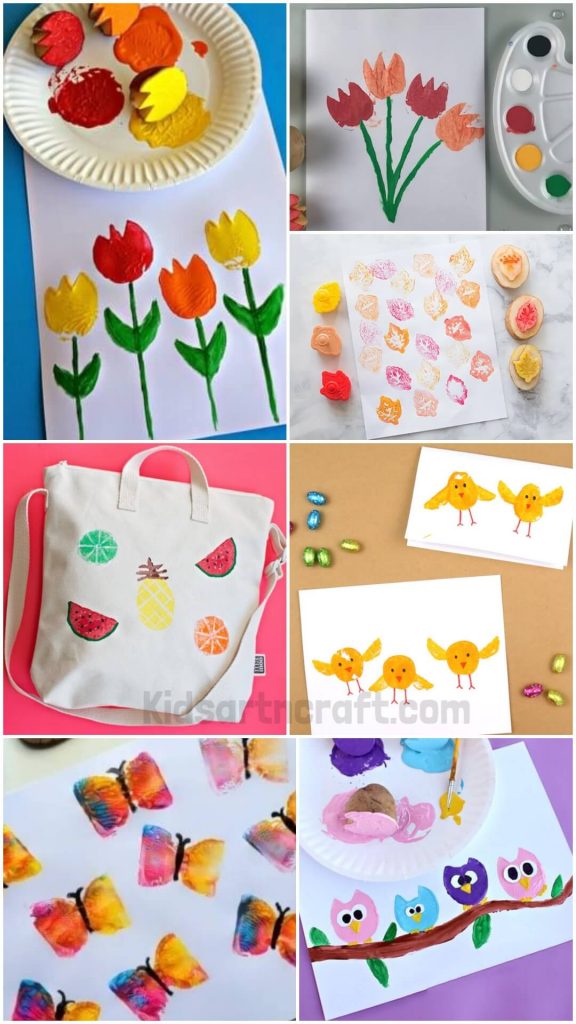 Potato Stamping Art Ideas For Kids Kids Art Craft