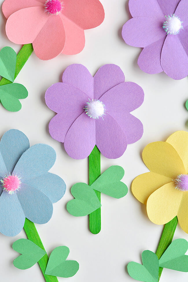 Pretty Paper Flower Craft Ideas For Preschoolers