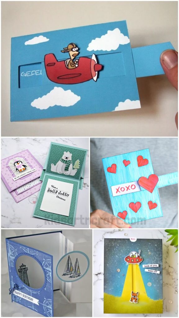 Pull Out Paper Card Ideas Kids Art & Craft