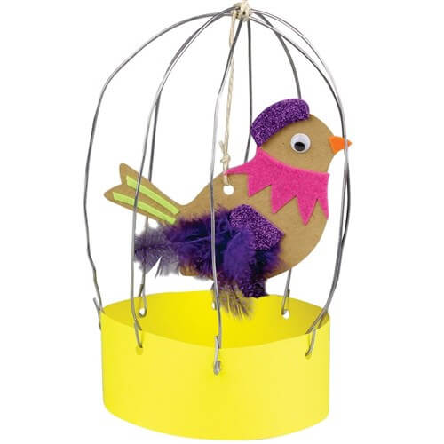 Quick And Easy Bird & Bird Cage Craft DIY Beautiful Wire Birds &amp; Bird Cage Craft