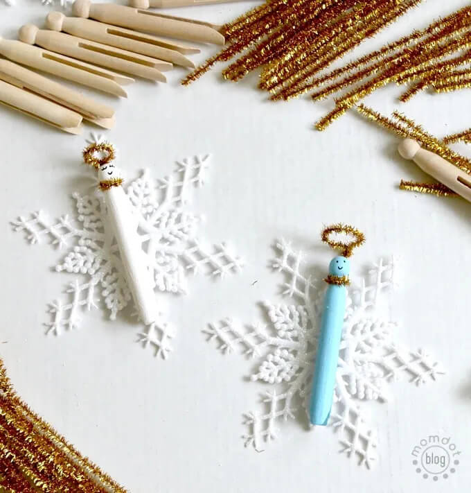 Quick & Easy Clothespin Angel Crafts For Kids