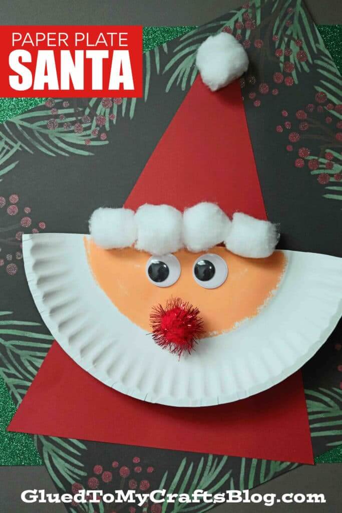 Quick & Easy Paper Plate Santa Craft For Toddlers Paper Plate Santa Craft Ideas for Kids