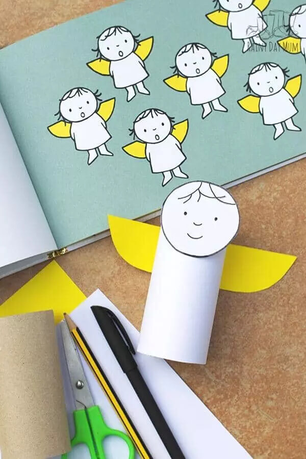 Quick & Easy Toilet Roll Angel Craft For Toddlers