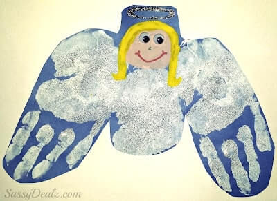 Quick & Fun Handprint Glittery Angel Craft Idea for KidsGlittery Angel Craft Ideas for Kids