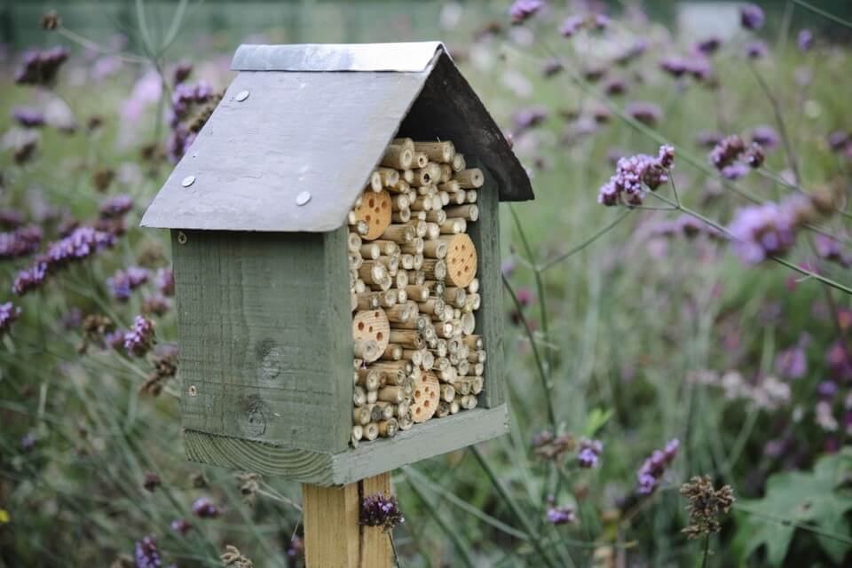 Quick And Lovely Wooden Hut Bug Hotel DIY Ideas for Outdoor Garden