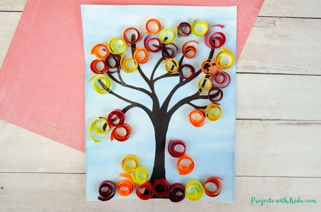 Quilled Awesome Autumn Tree Craft Ideas for Kids Autumn Tree Craft Ideas for Kids
