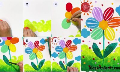 Rainbow Sunflower Painting Art For Kids