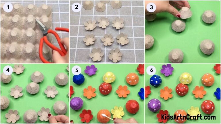recycled-egg-tray-mushroom-flower-craft-step-by-step-tutorial