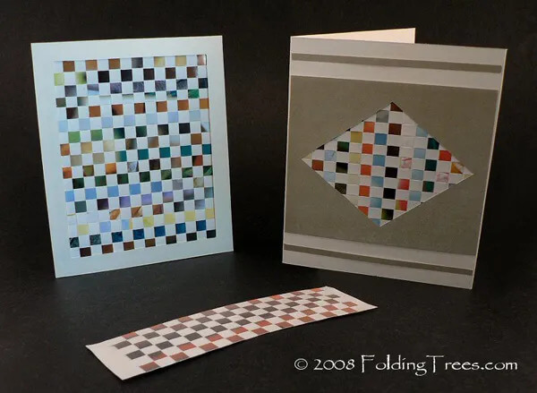 Recycled Paper Weaving Magazine Art & Craft Idea For Card Design