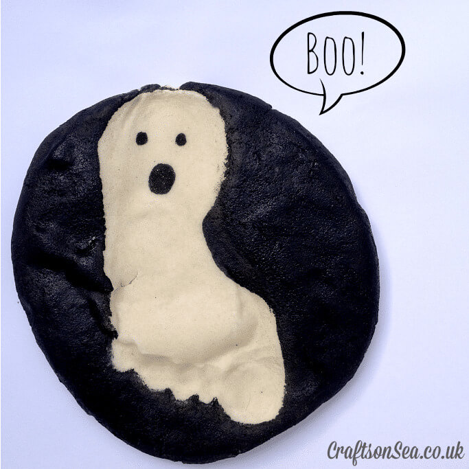 Scary Footprint Salt Dough Halloween Ghost Craft For Toddlers