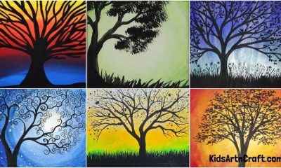 Silhouette Tree paintings