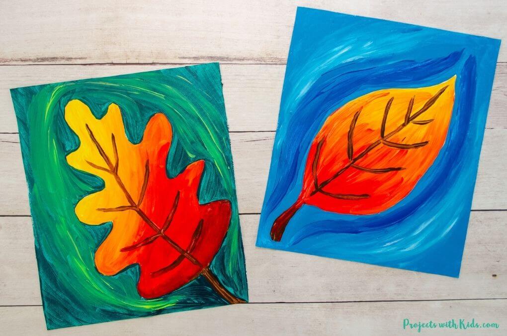 Simple & Beautiful DIY For Autumn Leaf Painting Idea For Kids