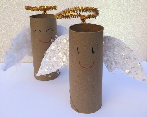 Simple & Fun Toilet Roll Angel Craft For  ToddlersSimple Toilet Roll Angel Crafts