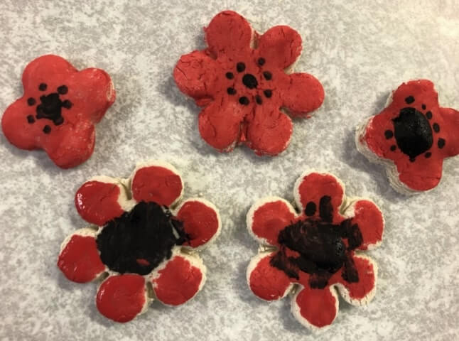 Simple & Quick Salt Dough Poppies Flower Craft For Kids Poppy Flower Crafts Using Salt Dough for Remembrance Day