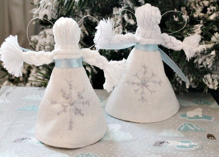 Simple & Quick Thread Braided Handmade Christmas Angels Ideas For Kids