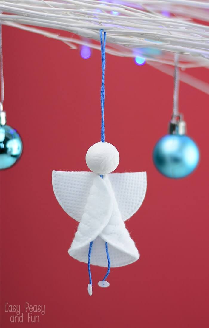 Simple Cotton Pad Handmade Christmas Angels Ideas For KidsHandmade Christmas Angels Ideas For Kids