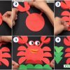 Simple Paper Crab Craft - Step By Step Tutorial