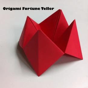 Simple Red Paper Fortune Teller Origami Craft