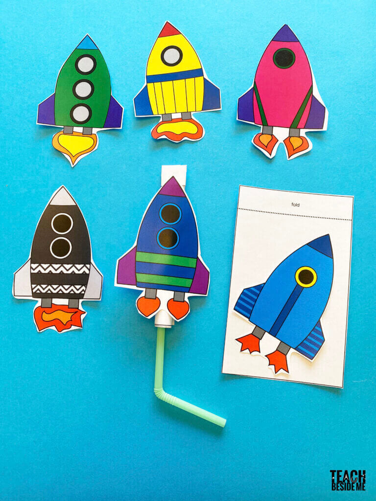  Simple Straw Rocket Launcher With Printable Template