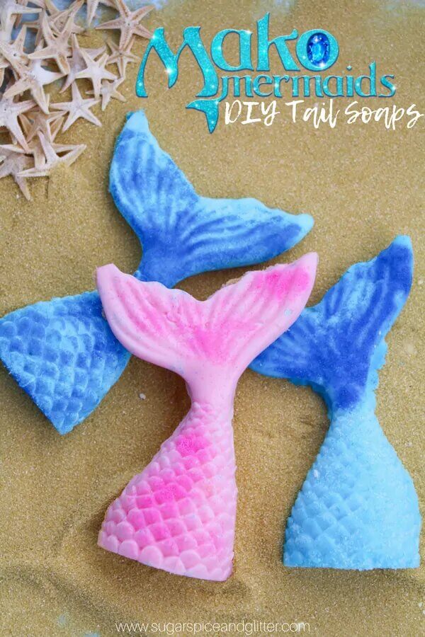 Simple To Make Mermaid Tail Soap Craft Idea For BathMermaid Bath Bomb Craft Ideas