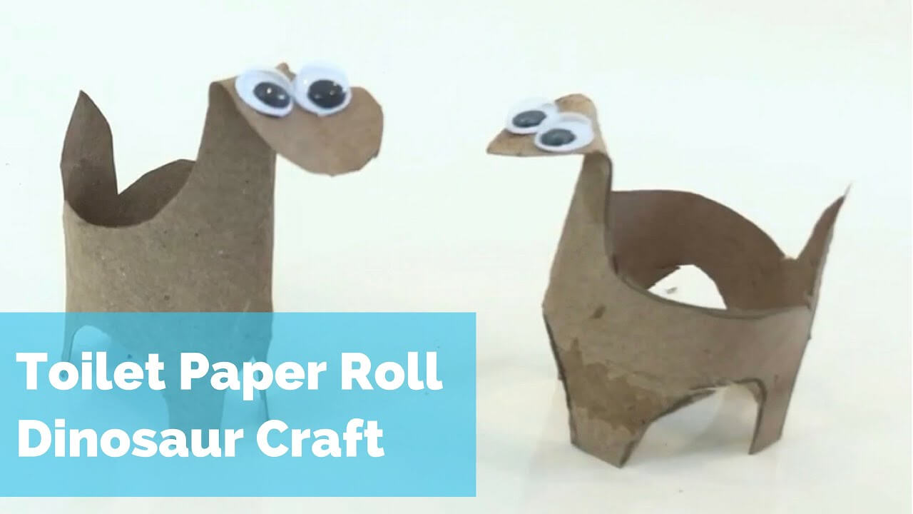 Simple & Fun to Make Toilet Paper Roll Dinosaur Craft Activity For Kindergartners