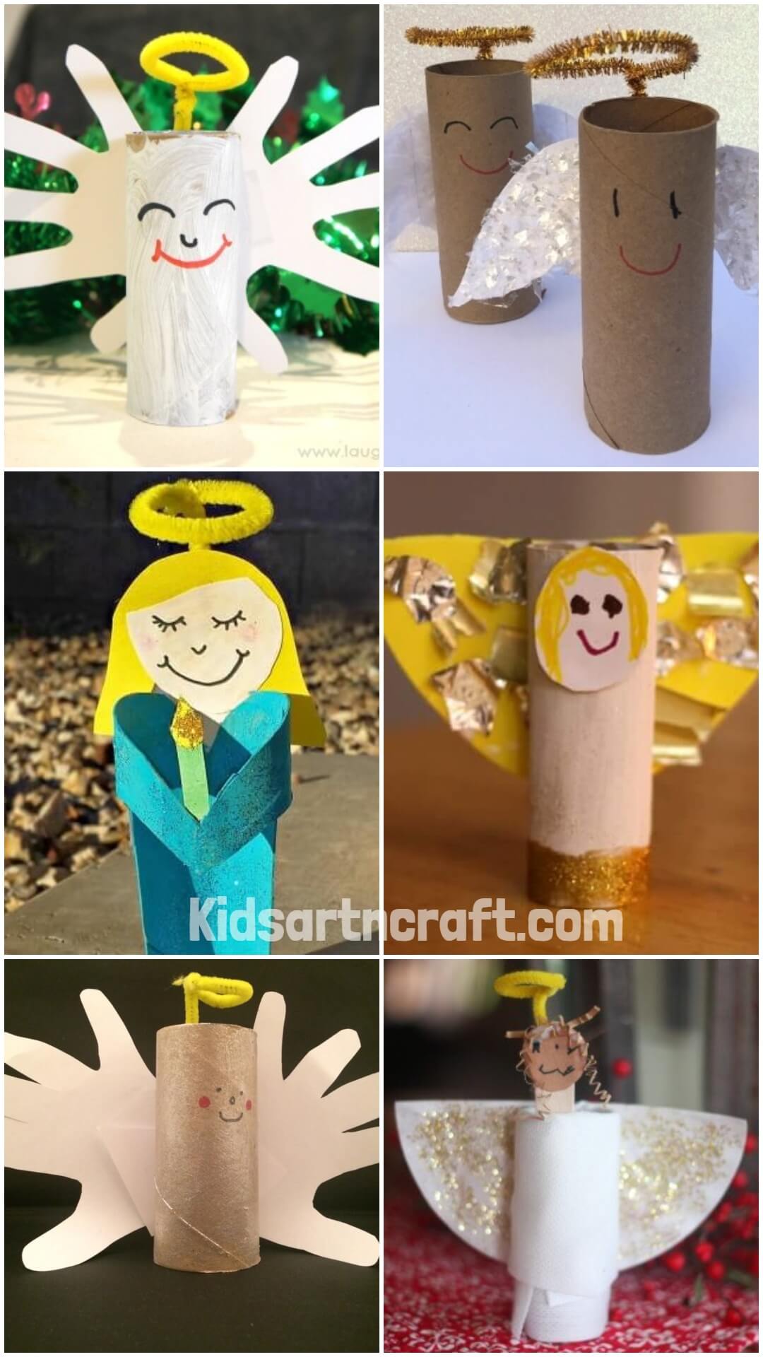 Simple Toilet Roll Angel Crafts