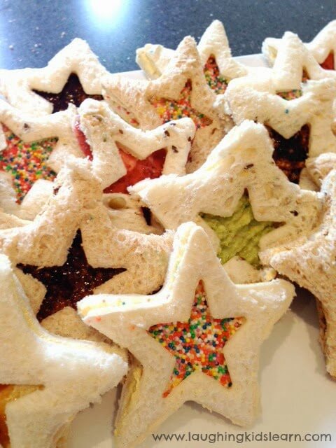 Star Sandwiches Snack Decoration Idea For Christmas Parties
