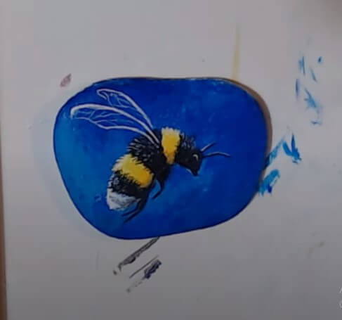 Step-By-Step Bumble Bee Rock Painting Tutorial For Kids