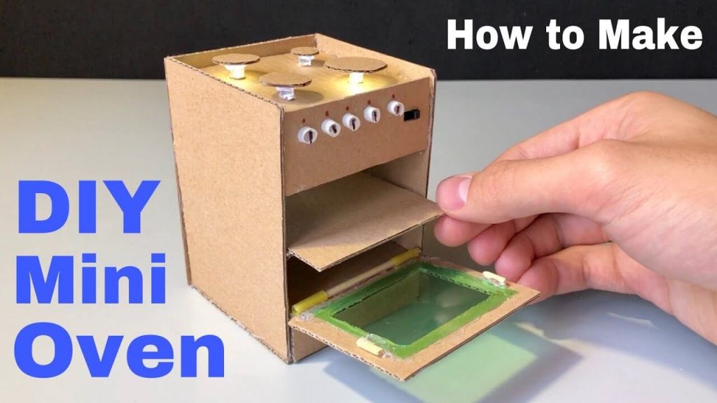 Step By Step DIY Realistic Miniature Oven For Kids Kitchen DIY Miniature oven craft For Kids