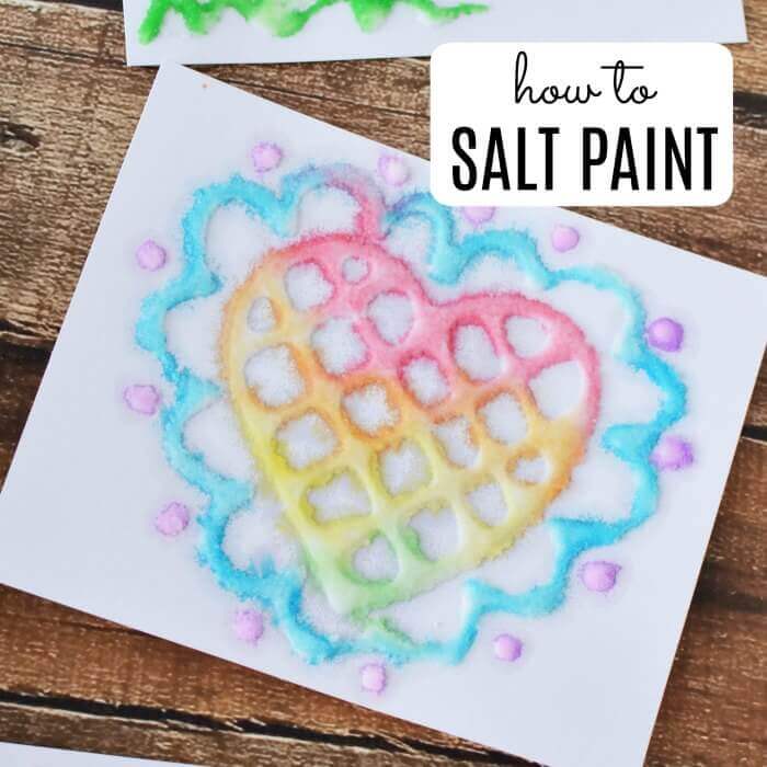 Step By Step Heart Craft Using Salt Tutorial