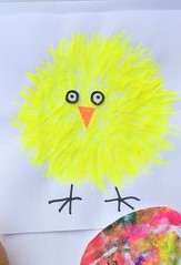 Step-By-Step Tutorial For Neon Fork Chick Painting