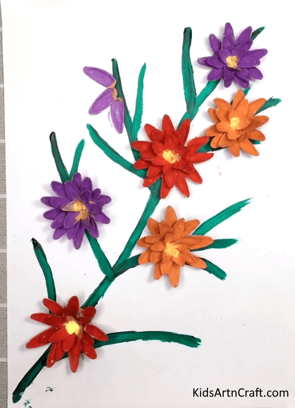 Step By Step Instructions For Sunflower Seeds Flower Craft With Tutorial
