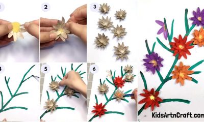 Sunflower Seeds Flower Craft - Step By Step Tutorial
