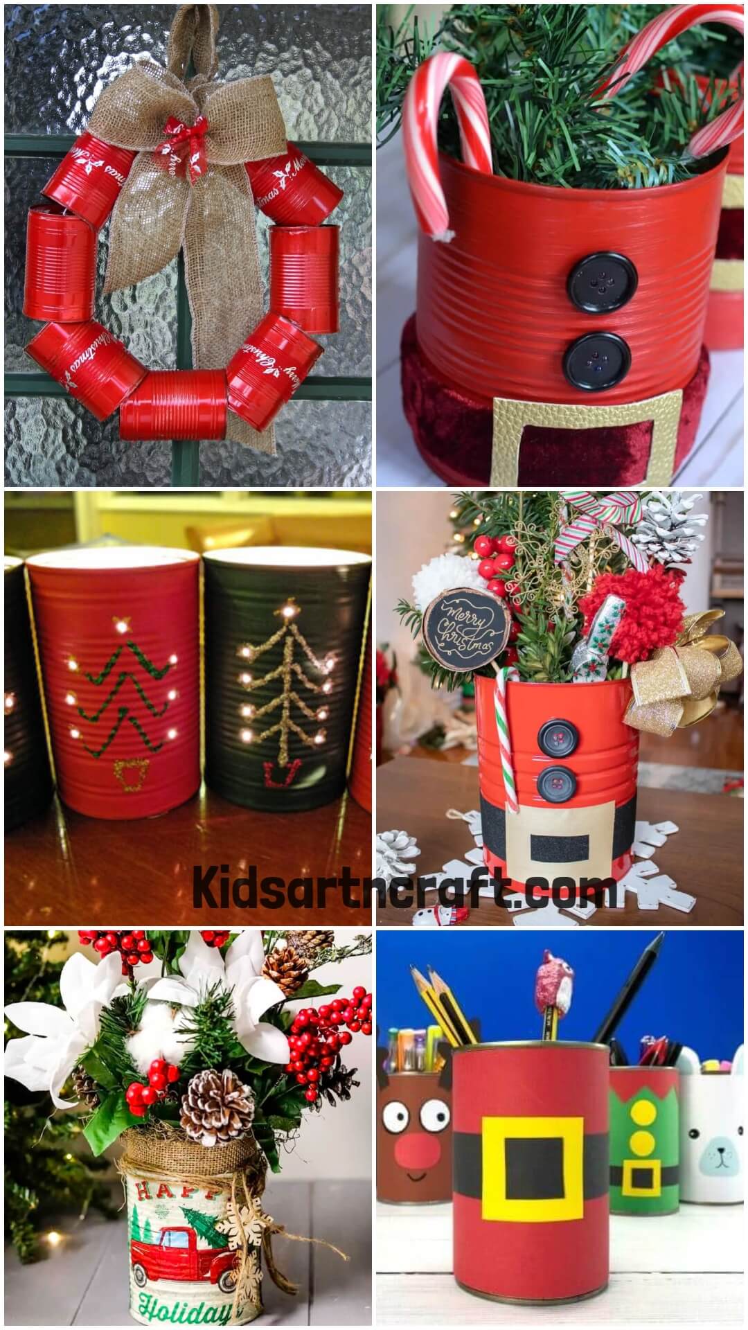 Tin can Crafts for Christmas