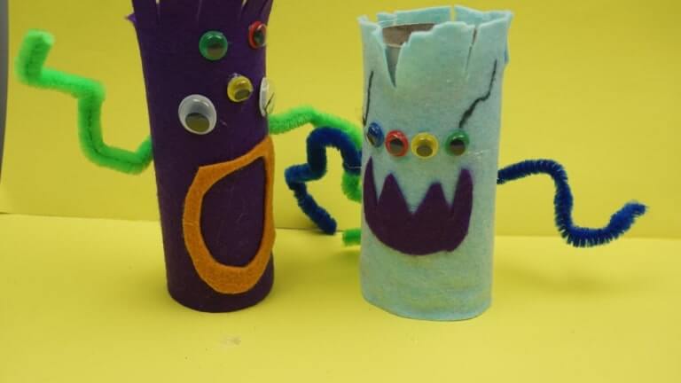 Toilet Paper Roll Monsters Craft For Kids