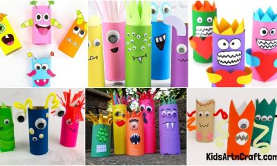 Toilet paper roll monsters craft ideas